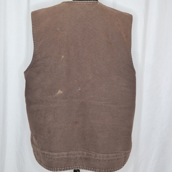 Carhartt Sherpa-Lined Washed Duck Canvas Vest - Size 2XL - Picture 4 of 12
